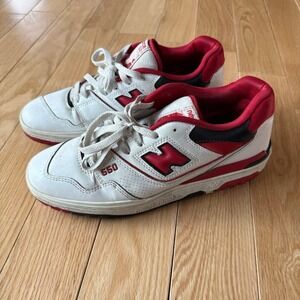 New Balance 550 White Red Shoes Sneakers Mens 8.5 BB550SE1 Lifestyle